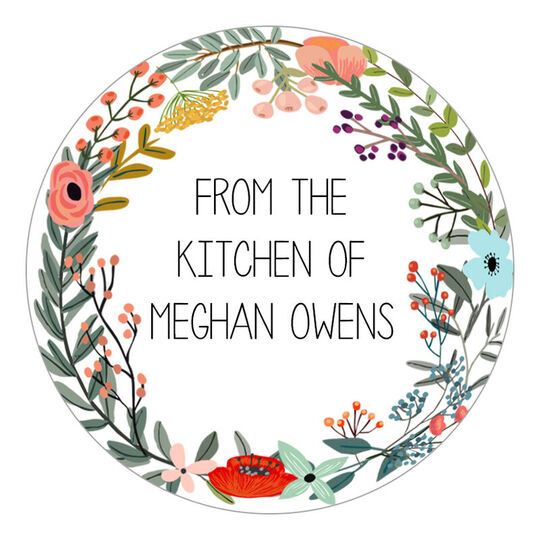 Vine Wreath Kitchen Round Stickers